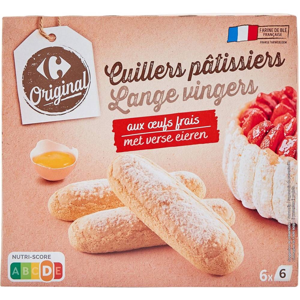 Assortiment de biscuits cuillers CARREFOUR ORIGINAL - les 2 boites de 300g