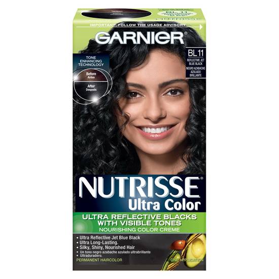 Garnier Nutrisse Ultra Color Nourishing Hair Color Creme (bl11 jet blue black)