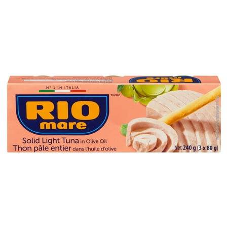 Rio Mare Solid Light Tuna in Olive Oil (3 x 80 g)