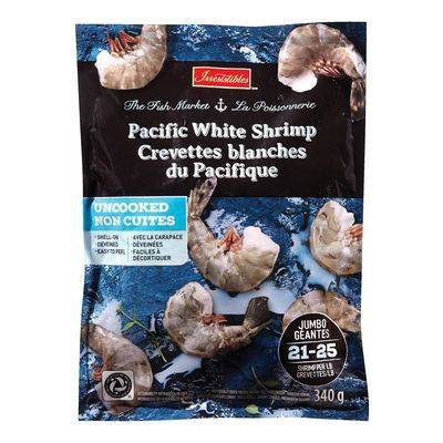 Irresistibles crevettes blanches du pacifique non cuites (340 g) - uncooked pacific white shrimp (340 g)