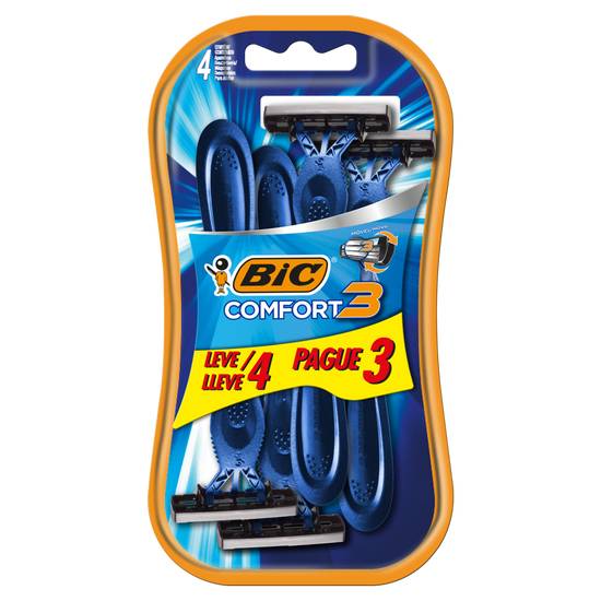 Bic aparelho de barbear comfort 3 advance sensitive (4 un)