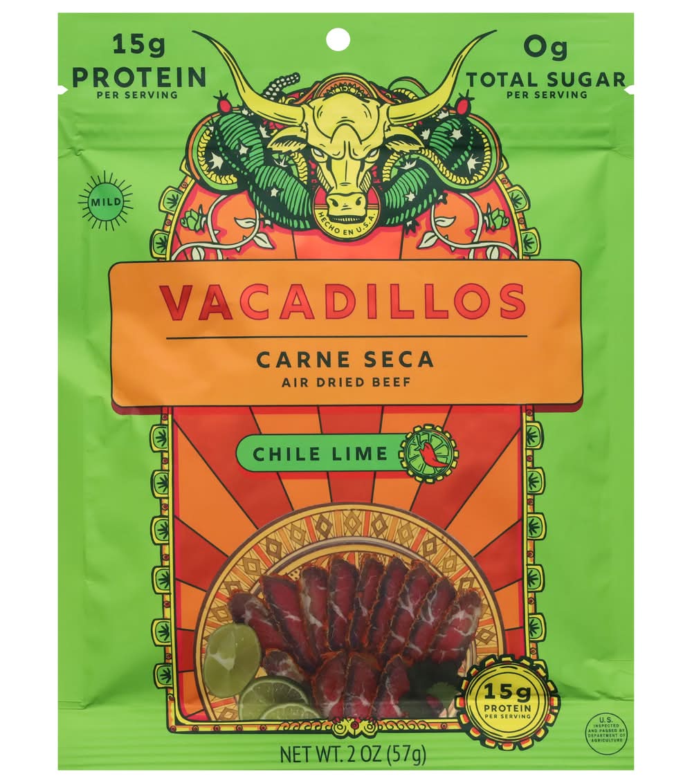 Vacadillos Carne Seca Chile Lime Air Dried Beef (2 oz)