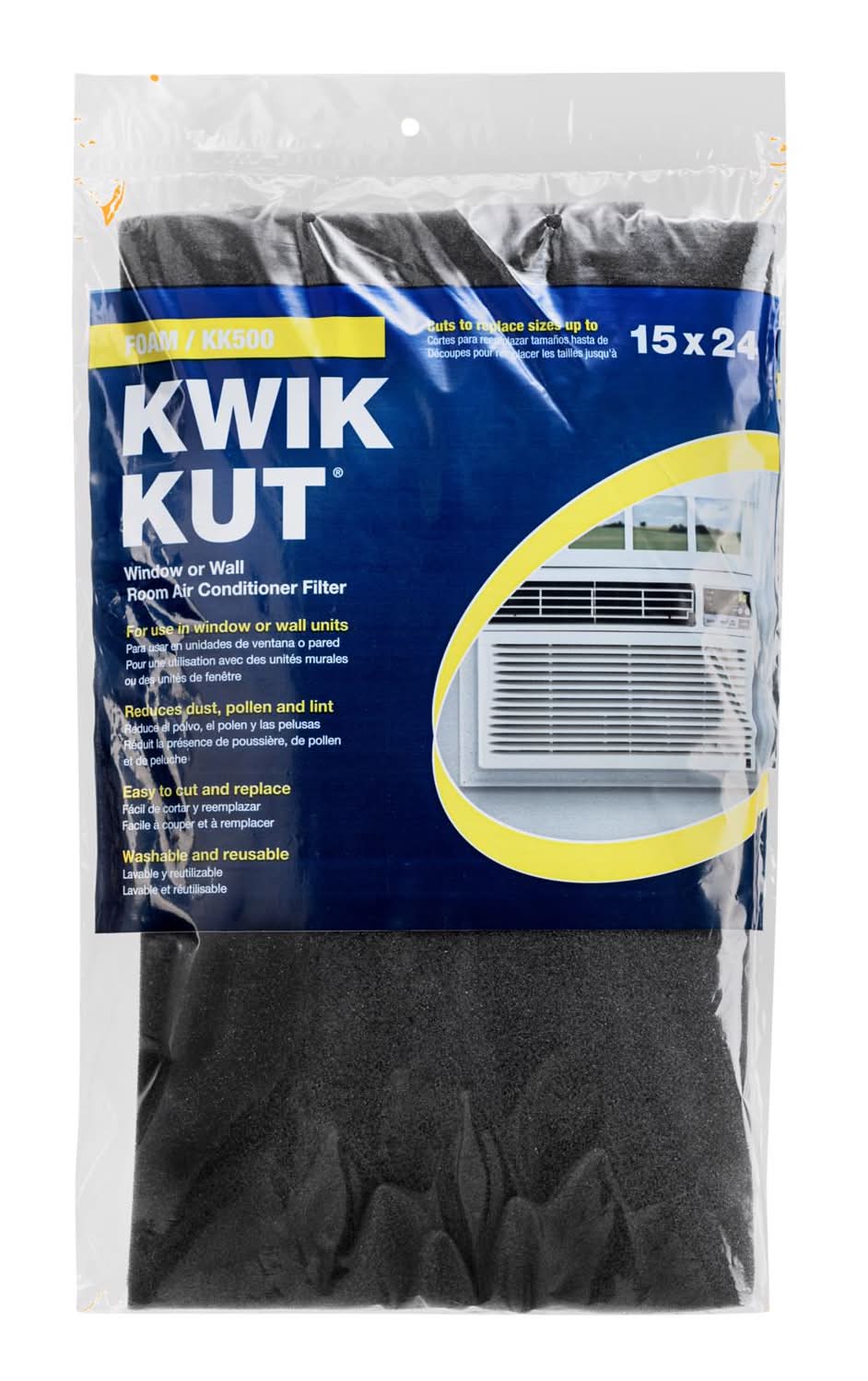 Naturalaire 15 In. W X 24 In. H X 1/4 In. Polyester 1 Merv Air Conditioner Filter 1 Pk