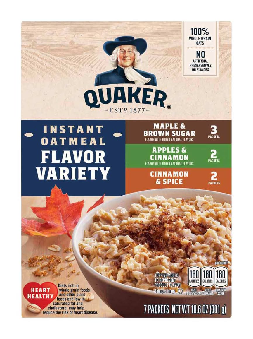 Quaker Instant Oatmeal Flavor Variety Pack 10.6 Oz Box 7 Ct