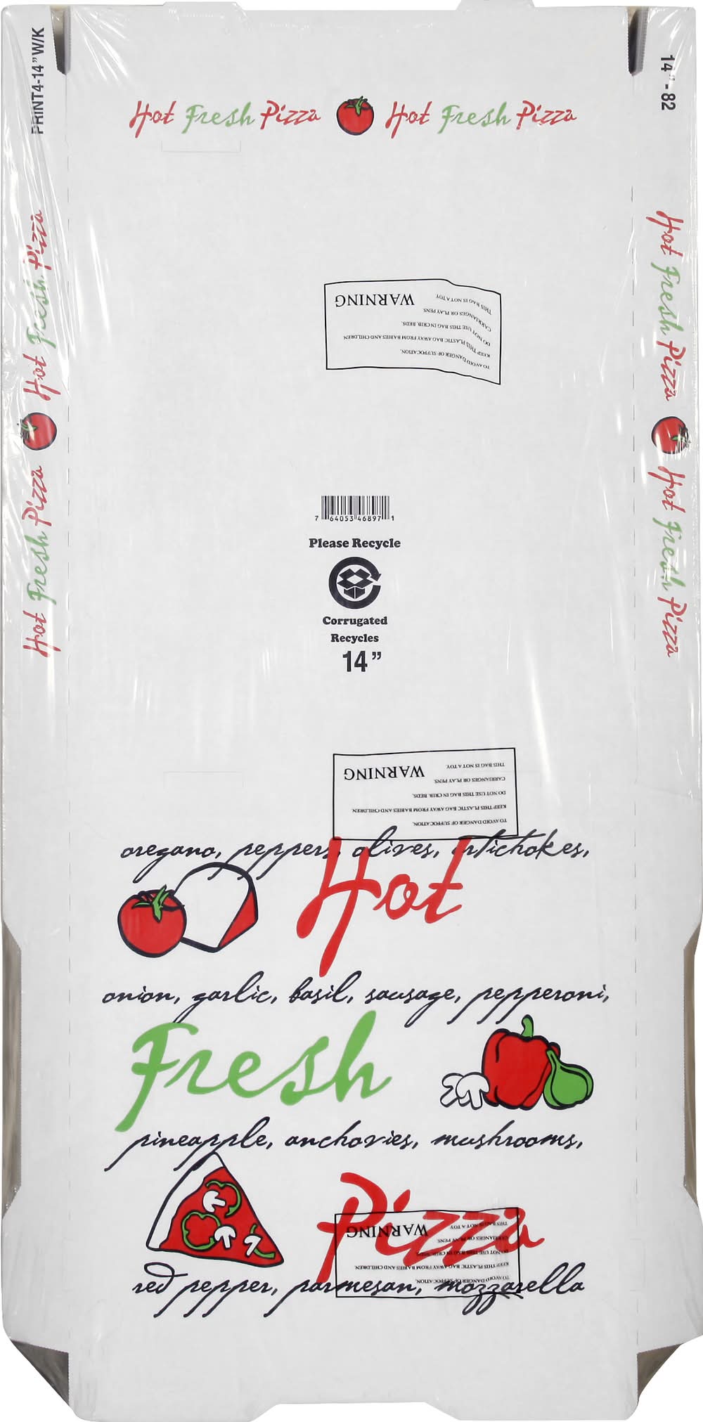 Whalen Packaging White/Kraft Pizza Box 14 Inch (50 ct, 1 ea)