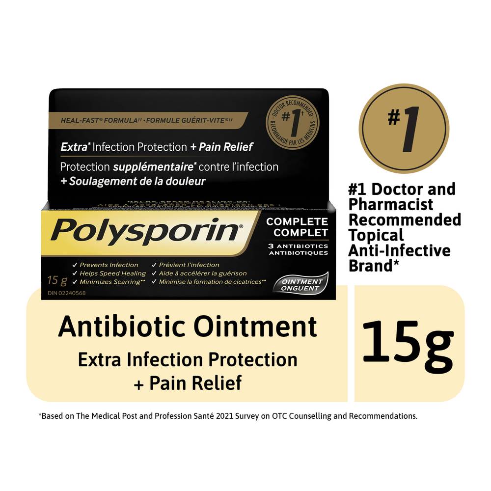 Polysporin Complete Antibiotic Ointment (15 g)