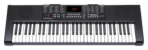 RadioShack · Piano eléctrico jk-57, negro