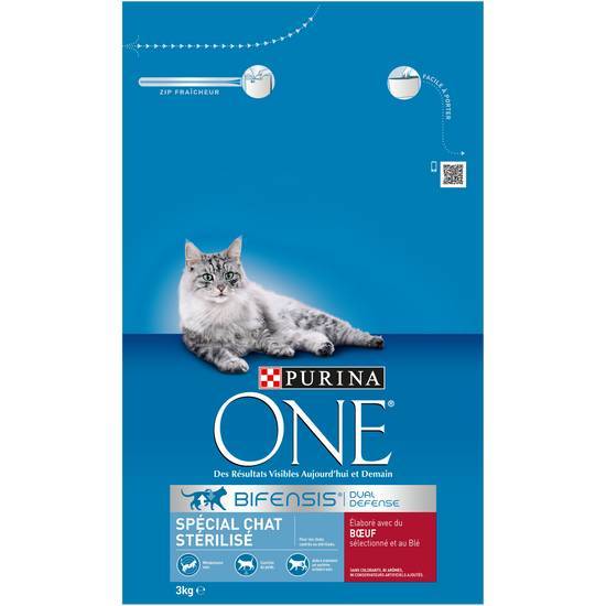 Purina one sterilcat stérilisé au bœuf et au blé pour chat adulte