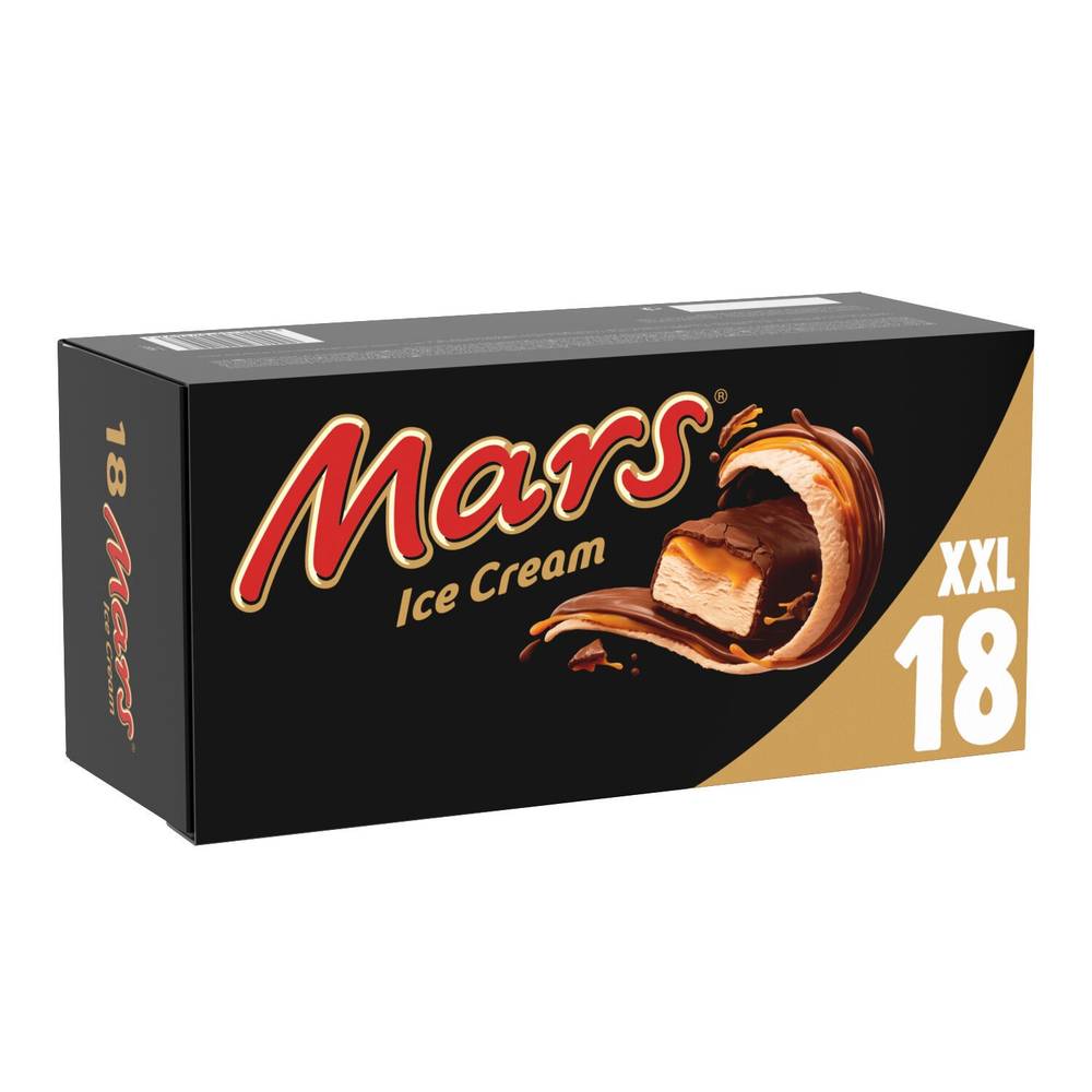 Mars - Glaces barres glacées chocolat caramel (18 pièces)
