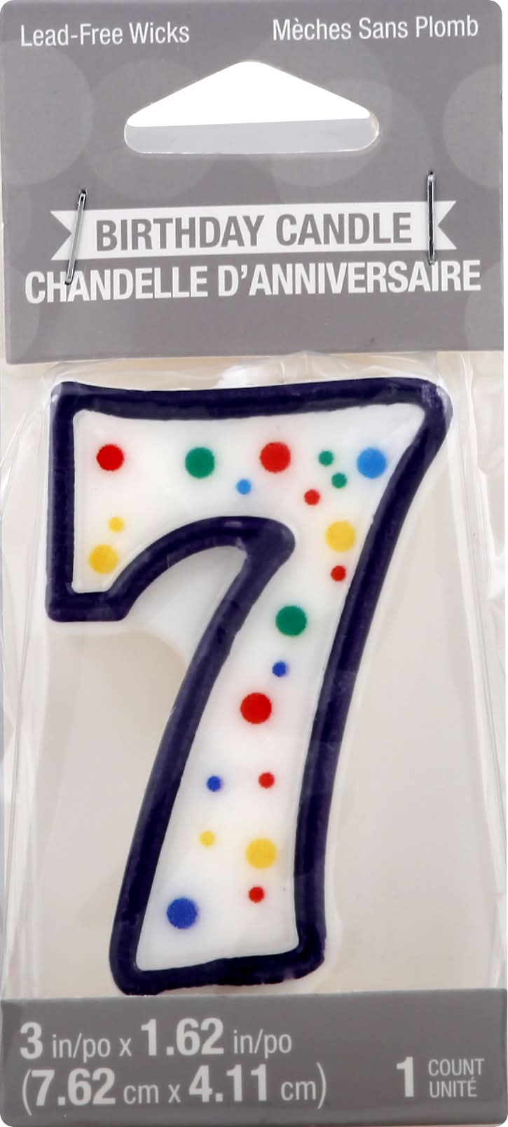 Creative Converting 3 Inch Polka Dots Birthday Candle