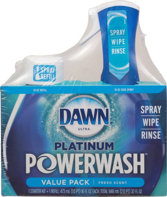 Dawn Ultra Platinum Powerwash Dish Spray Starter Kit + Refill
