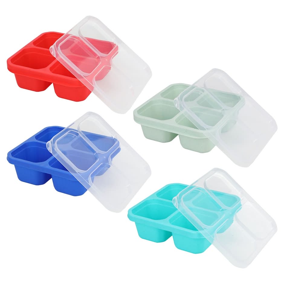 Surefresh 4-Compartment Snackle Box, Assorted Colors, 1-ct.