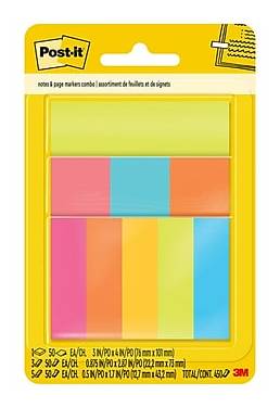 Post-It Sticky Notes Combo Pack with Pagemarkers, Assorted Collection (670-COMBO)