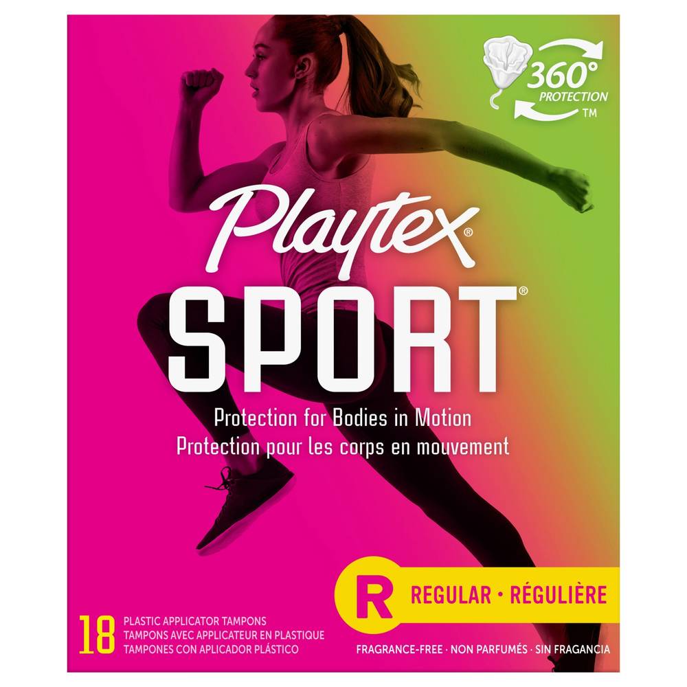 Playtex Unscented Regular Sport Tampons (18 ct)