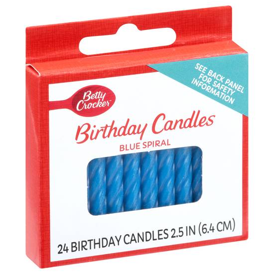 Betty Crocker Blue Spiral Birthday Candles (24 ct)