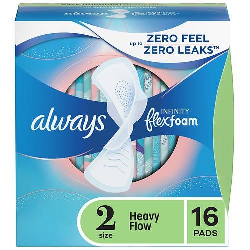 Always Infinity Pads, Heavy with Wings Unscented, Size 2 - 16.0 ea