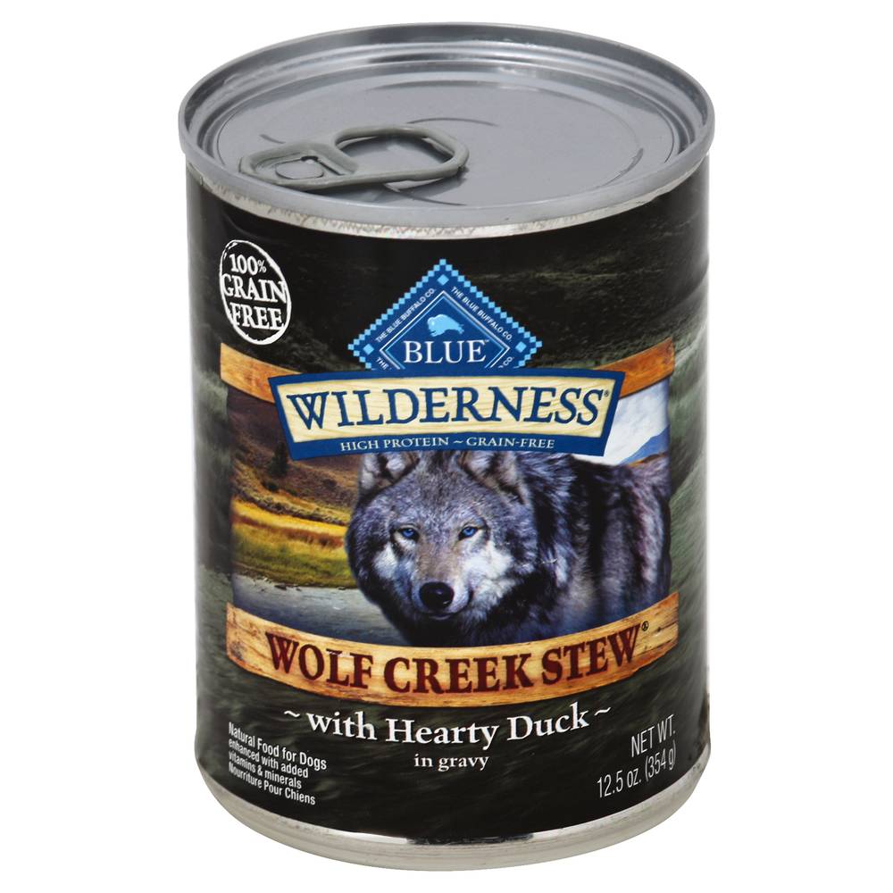 Blue Buffalo Wilderness Wolf Creek Stew Hearty Duck Stew Gravy Dog Food (12.5 oz)