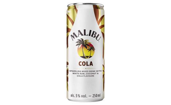 Malibu Coconut Rum & Cola Pre-Mixed Can 250ML