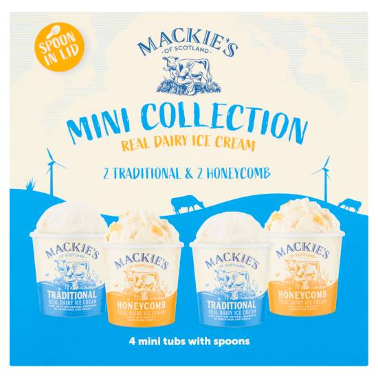 Mackie's Of Scotland Mini Collection Real Dairy Ice Cream 4 X 120ml