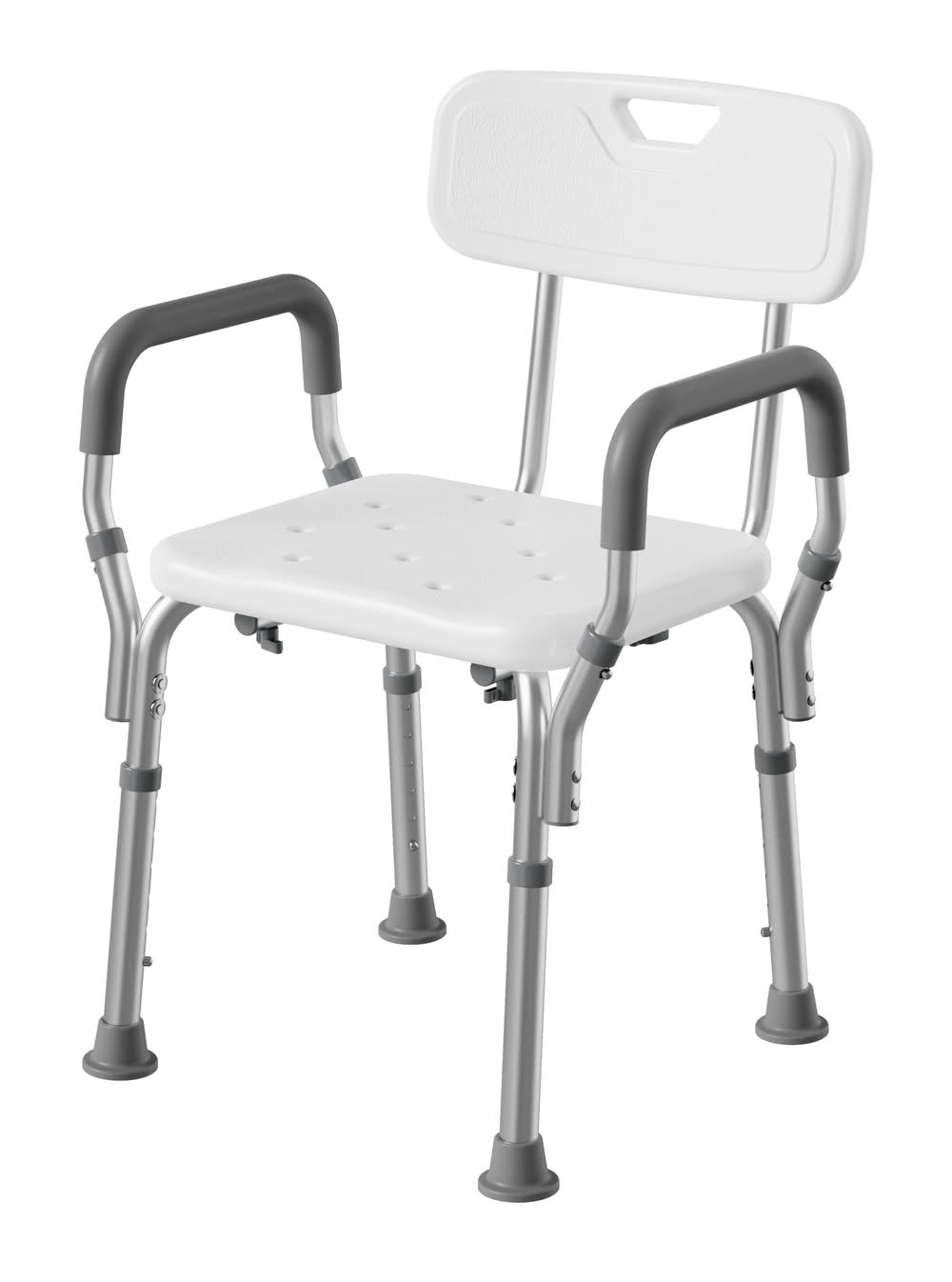 Project Source white Plastic Freestanding Shower chair 29.13-in - 34.05-in H x 20.87-in W ( ADA Compliant )