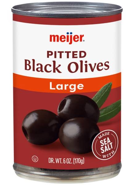 Meijer Large Black Pitted Ripe Olives (6 oz)
