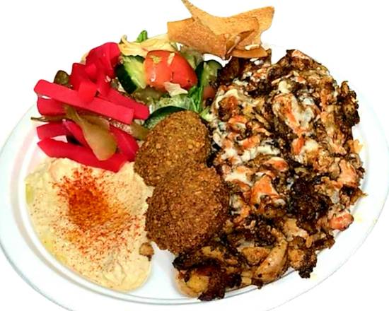 Mixed Chicken and Falafel Plate