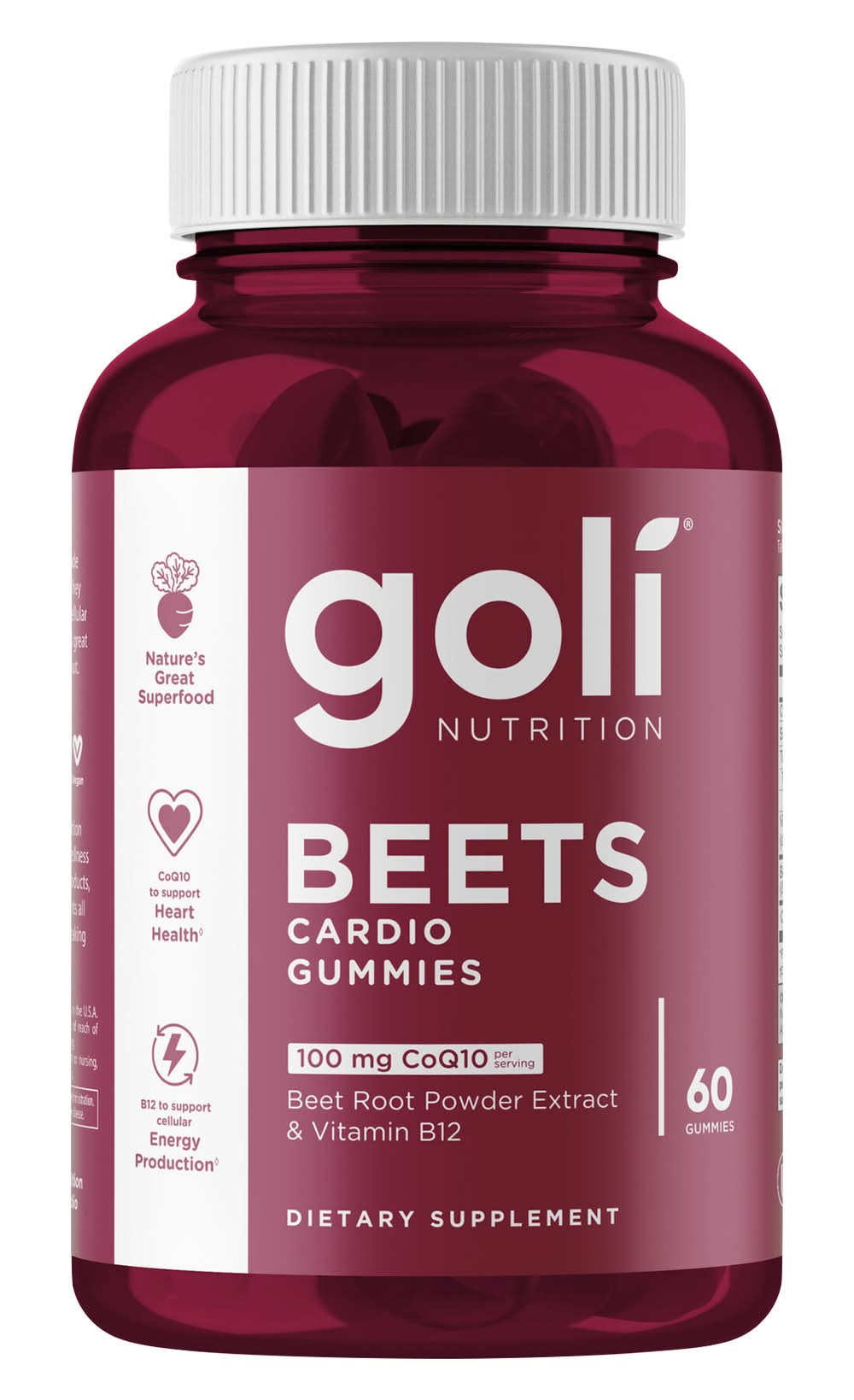 Goli Nutrition Cardio Vegan Vitamin Gummies, Beets (60 ct)