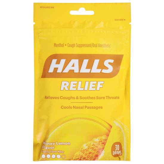 Halls Menthol Cough Suppressant (honey lemon)