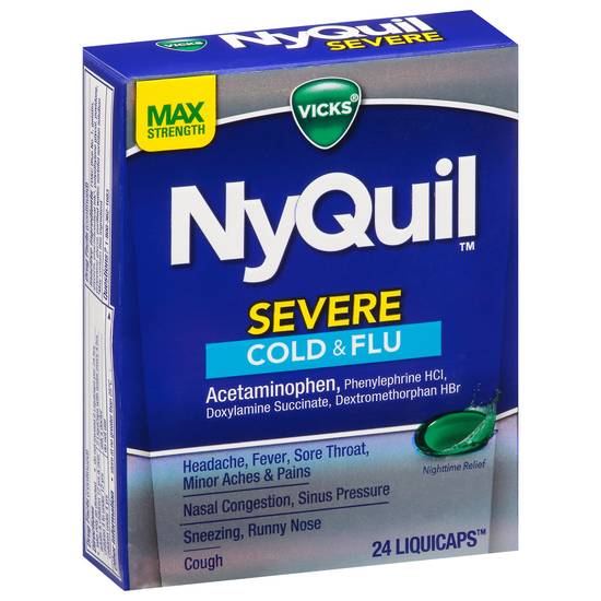 Vicks Nyquil Severe Cold & Flu Liquicaps (24 ct)