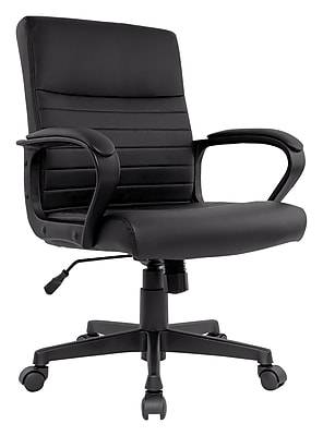 Staples Tervina Luxura Mid-Back Manager Chair (black)