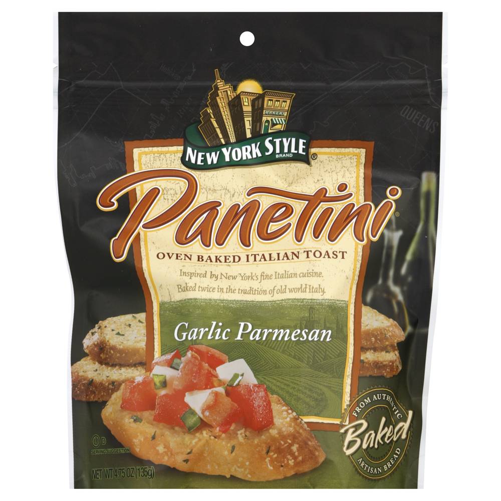 New York Style Panetini Garlic Parmesan Oven Baked Italian Toast (4.8 oz)