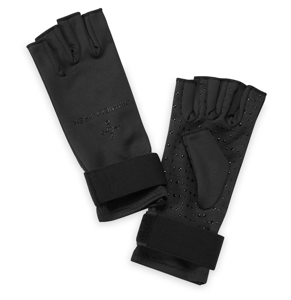 Tommie Copper Sport Compression Gloves, S-M, Black
