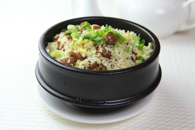 Beef Fried Rice in Hot Stone Bowl