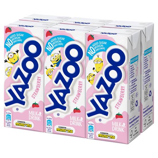 Yazoo Strawberry Milk Drink 6 x 200ml