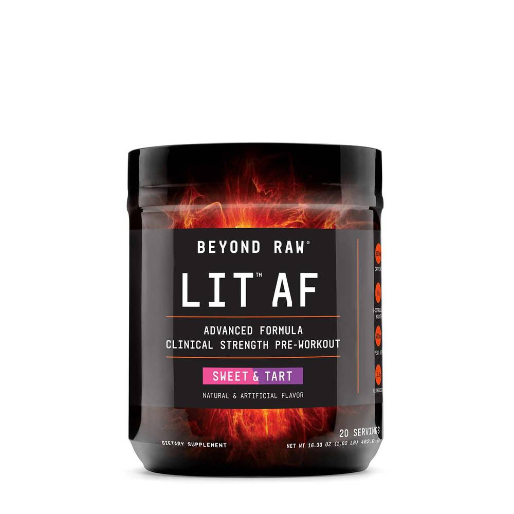 Beyond Raw Lit Af Pre Workout Powder (16.3 oz)