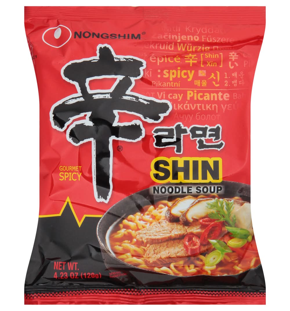 Nongshim Shin Noodle Soup, Gourmet Spicy (4.23 oz)