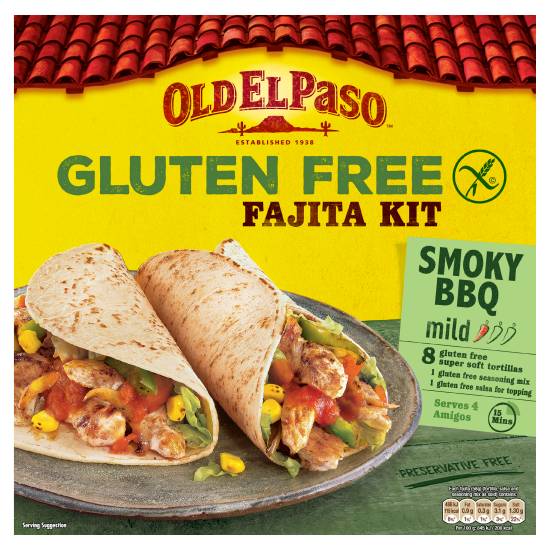 Old El Paso Gluten Free Fajita Kit Smoky Bbq (462g)