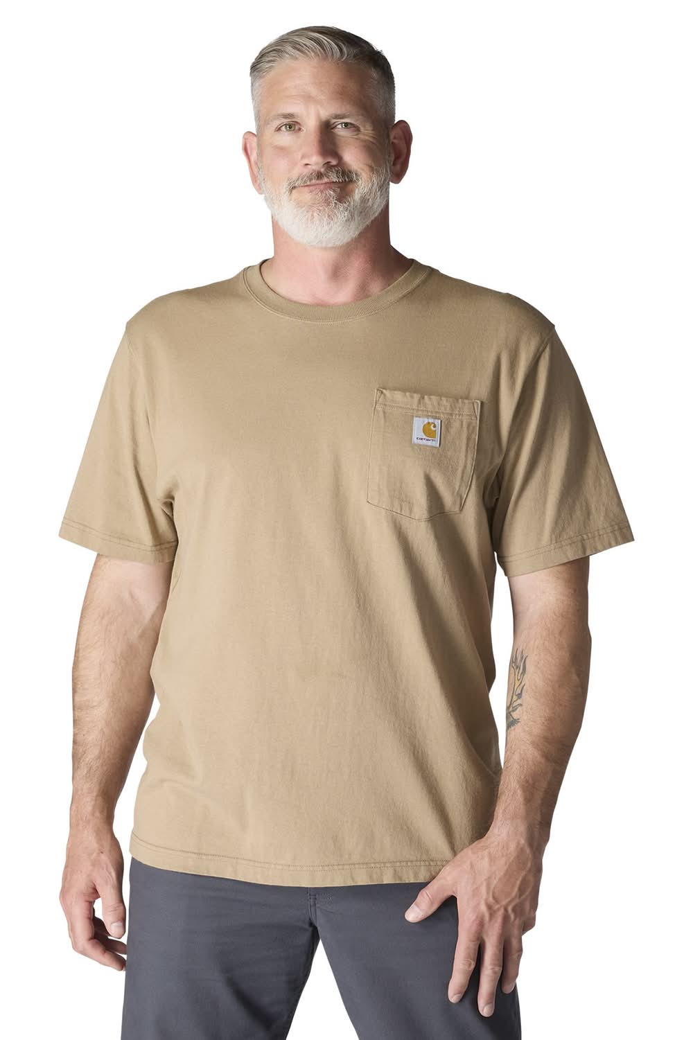 Carhartt K87 Men's Brown Heavy weight Jersey Short sleeve Solid T-shirt ( XL )