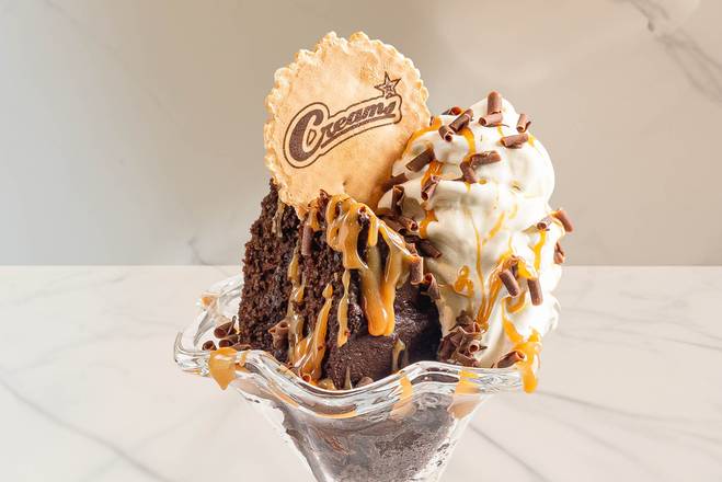 Hot 'N' Cold Chocolate Fudge Volcano Sundae