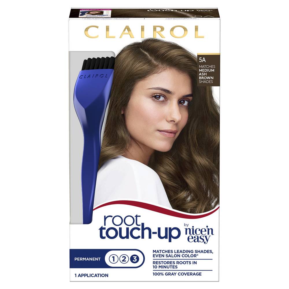 Clairol Nice n Easy Root Touch-Up Permanent Hair Color, 5A Medium Ash Brown