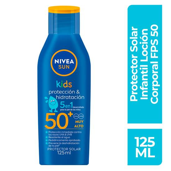 Nivea sun kids protector solar fs+50 (botella 125 ml)