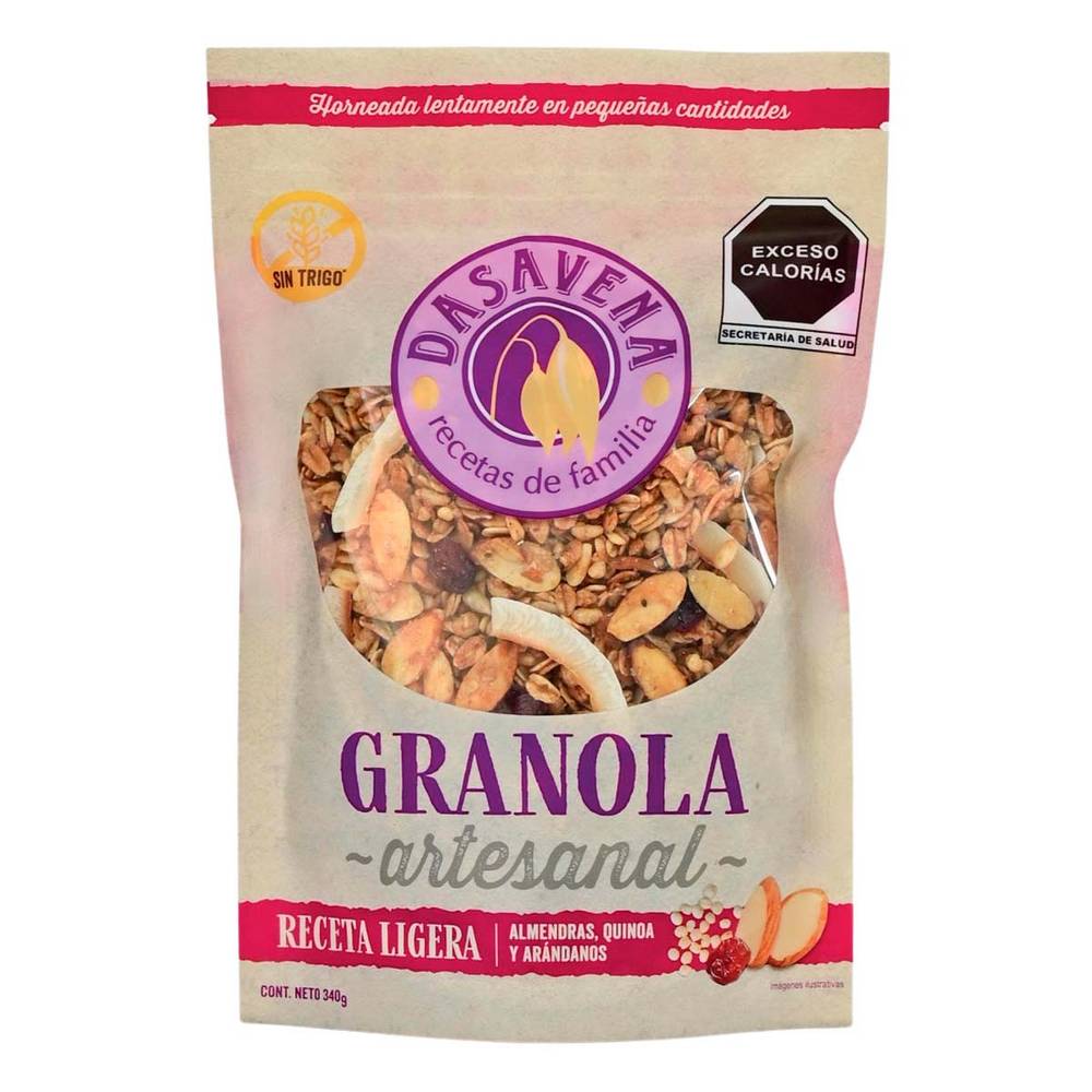Dasavena · Granola artesanal receta ligera (340 g)