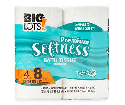 Big Lots Premium Bath Double Rolls Tissue (8 ct) (3.8" x 4")