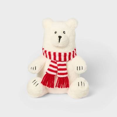 Gigglescape Polar Bear With Scarf Stuffed Animal, 7"