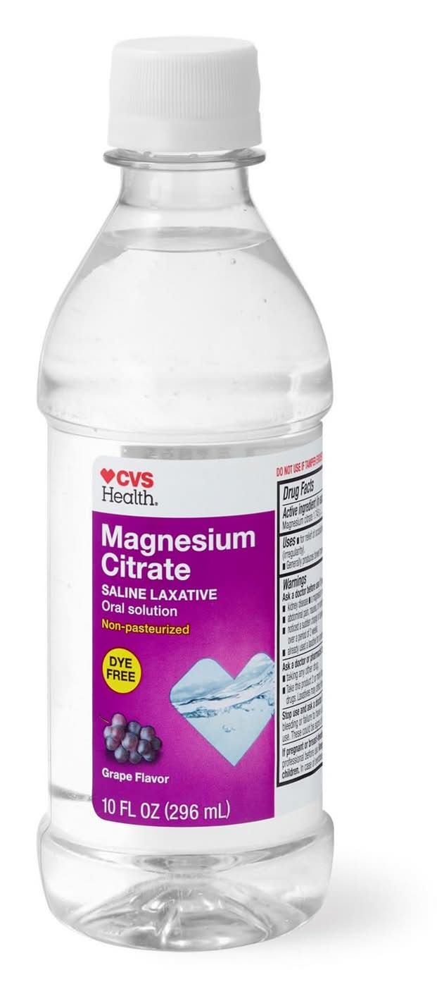 CVS Health Magnesium Citrate Saline Laxative, Grape (10 fl oz)
