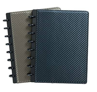 Staples® Customizable Arc Notebook System, 5 x 8, Narrow Ruled, 60 Sheets, Assorted Carbon Fiber Colors, (51526)