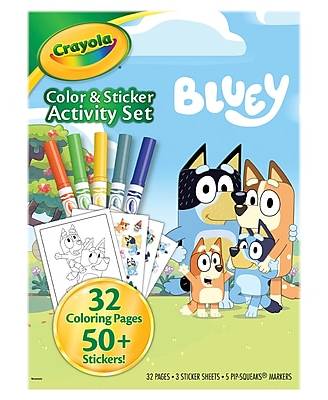 Crayola Bluey Color & Sticker Activity Set, 32 Pages (04-2743)