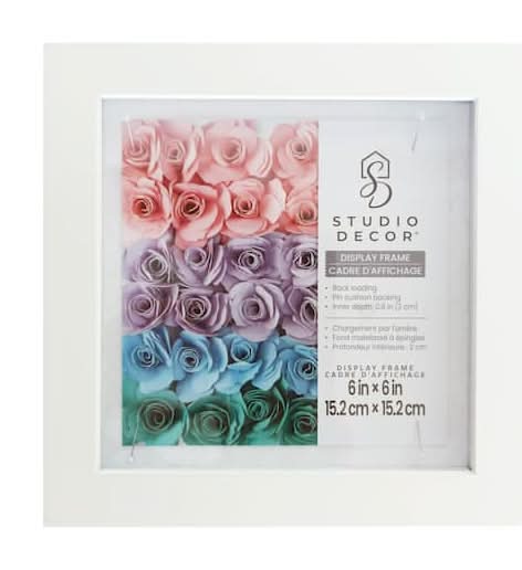 Studio Décor Flat Display Picture Frame, 6x6 in, White