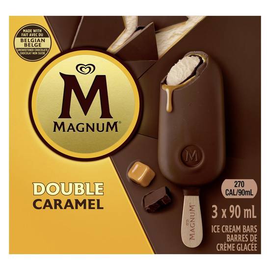 Magnum Double Caramel IceCreamBars (3 x 90 ml)