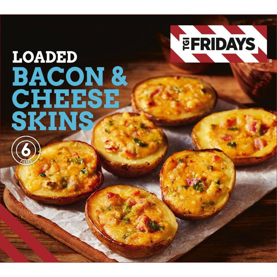 TGI Fridays 6 Loaded Bacon and Cheese Skins 270g
